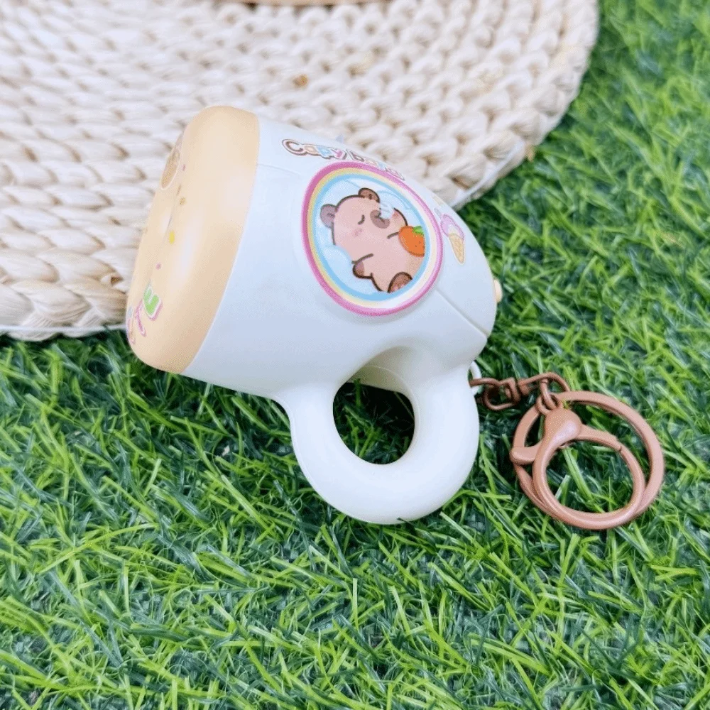 

Cute Capybara Mini Speaker Keychain Cartoon Loop Play Kids Recorder Keyring Voice Changer Plastic Handbag Charm Creative Gifts