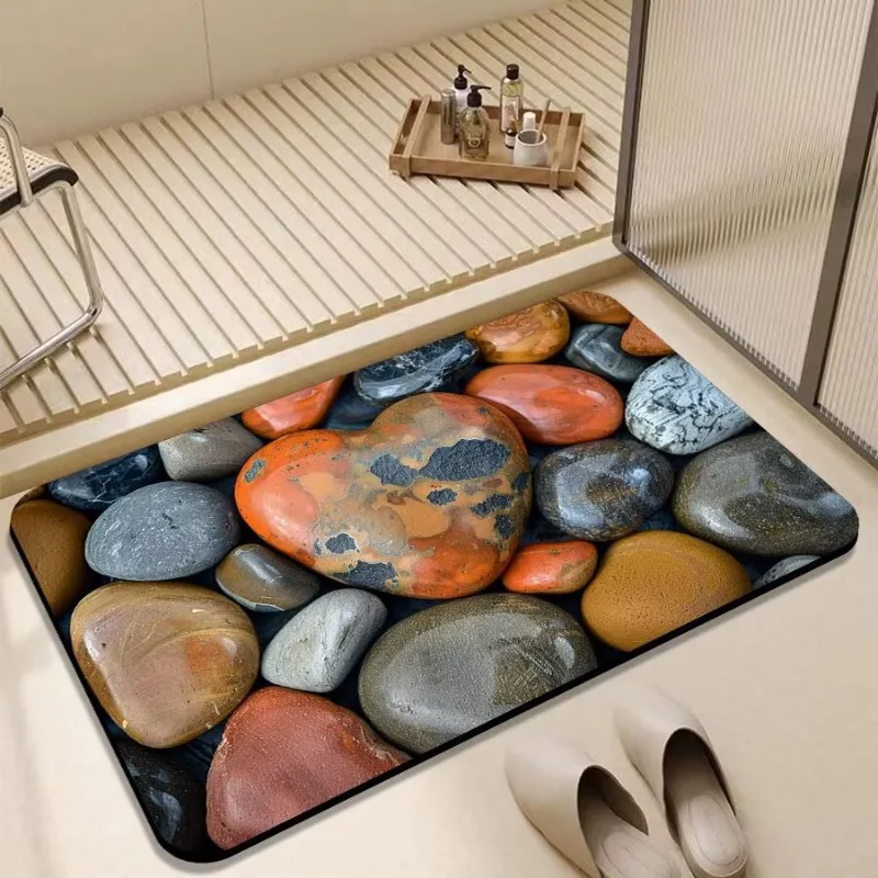 Bathroom floor mat absorbent toilet diatom mud non-slip foot mat door leave-in carpet toilet mat
