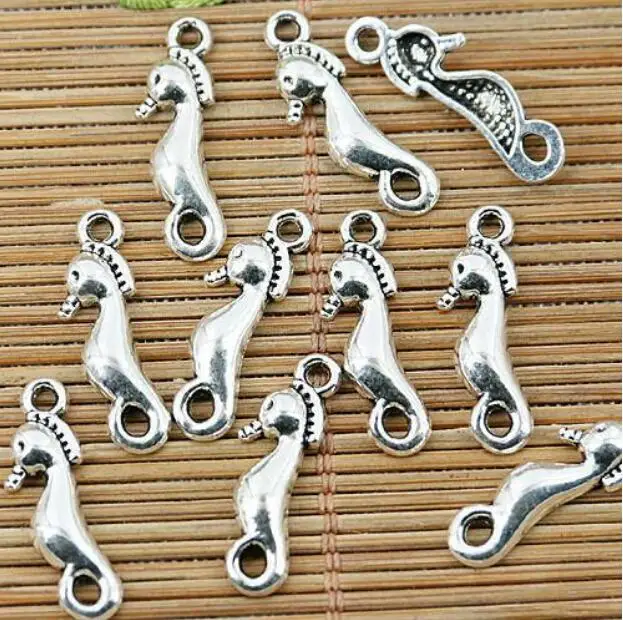 30pcs 21.6*7mm hole 1.6mm  Tibetan silver SEAHORSE charm pendants HWEF1351