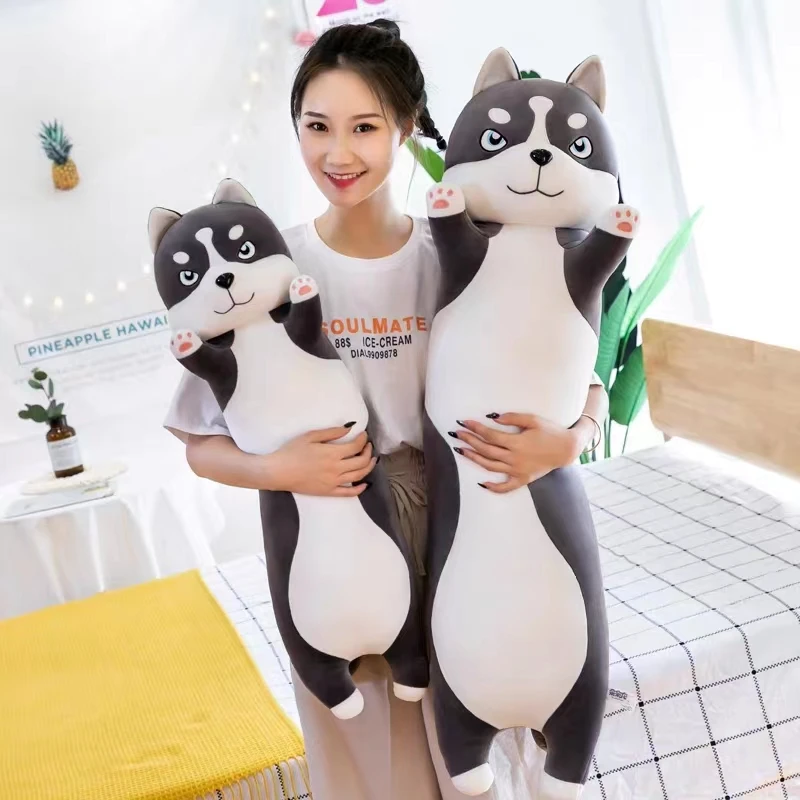 50-150cm Giant Size Long Soft Pillow Cushion Dog Plush Toys Stuffed Popular Birthday Gifts Girls Kid's Present