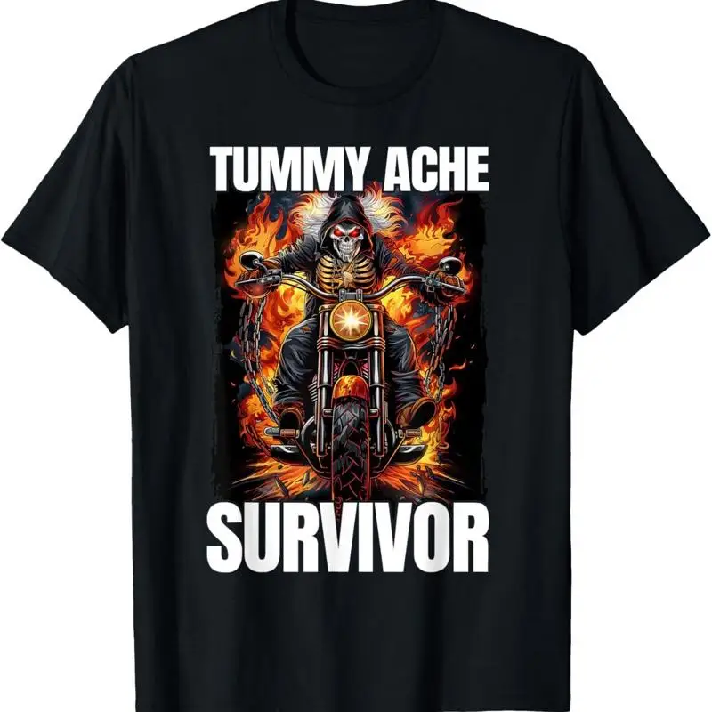 

Tummy Ache Survivor Edgy Skeleton T Shirt