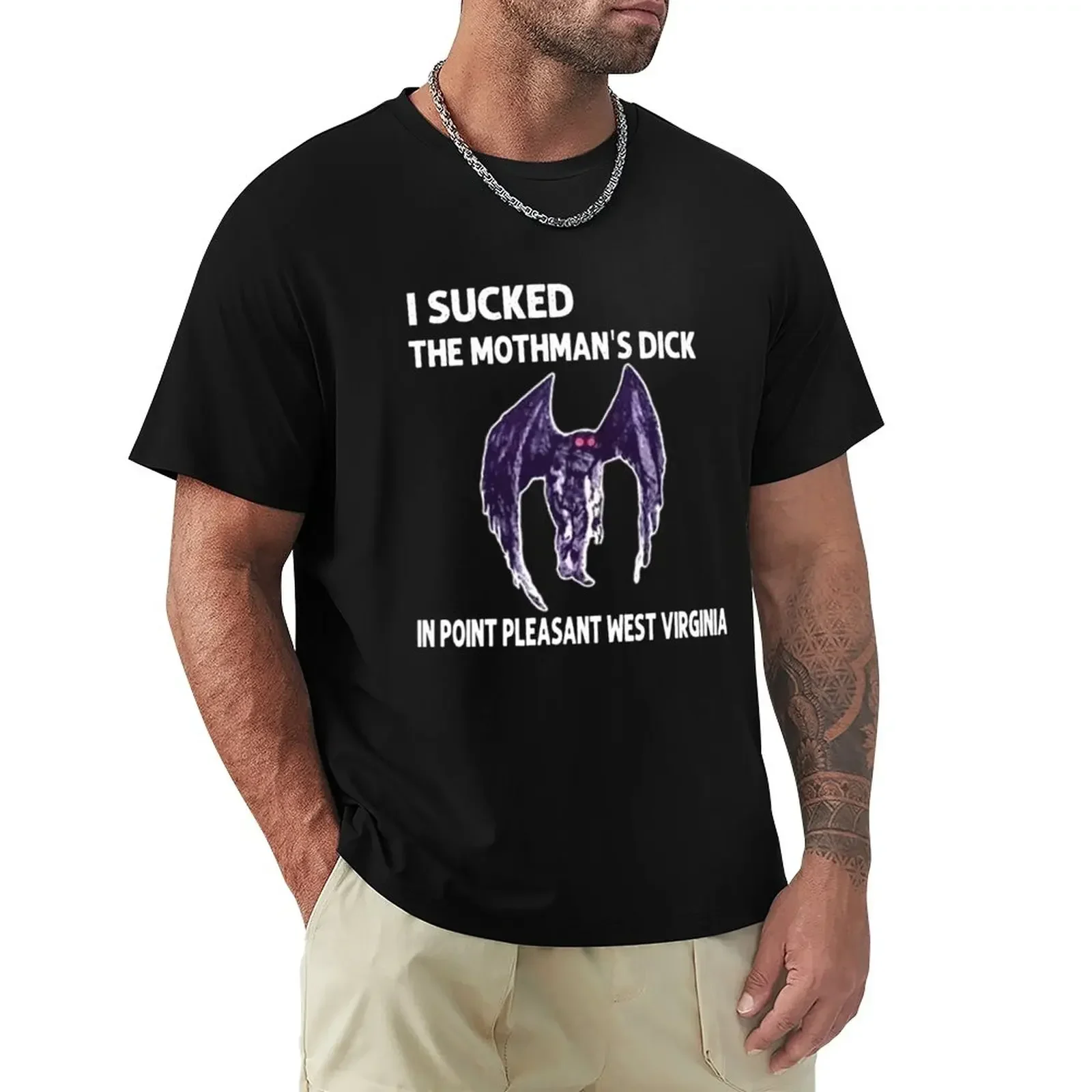 

Vintage I Sucked The Mothmans in Point Pleasant West T-Shirt summer tops graphics mens graphic t-shirts pack