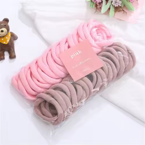 50pcs Black Elastic Hair Band Leagues Ties Colets Scrunchies Springs Gum Accessory For Girl Women No Damage Pigtails Holder Set - Image 5