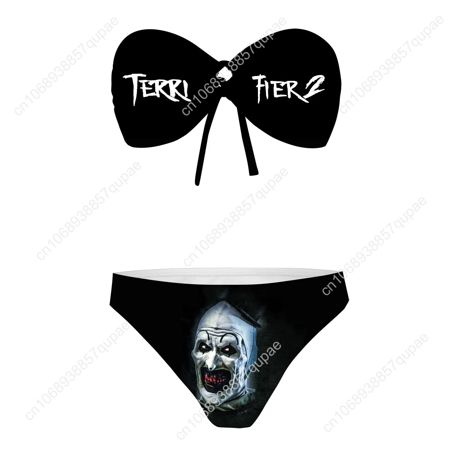 Terrifier Clown halloween Strapless Swimsuit Womens Bathing Suits Fashion Swimwear Pool Beach Sexy Bikini Customize Beachwear