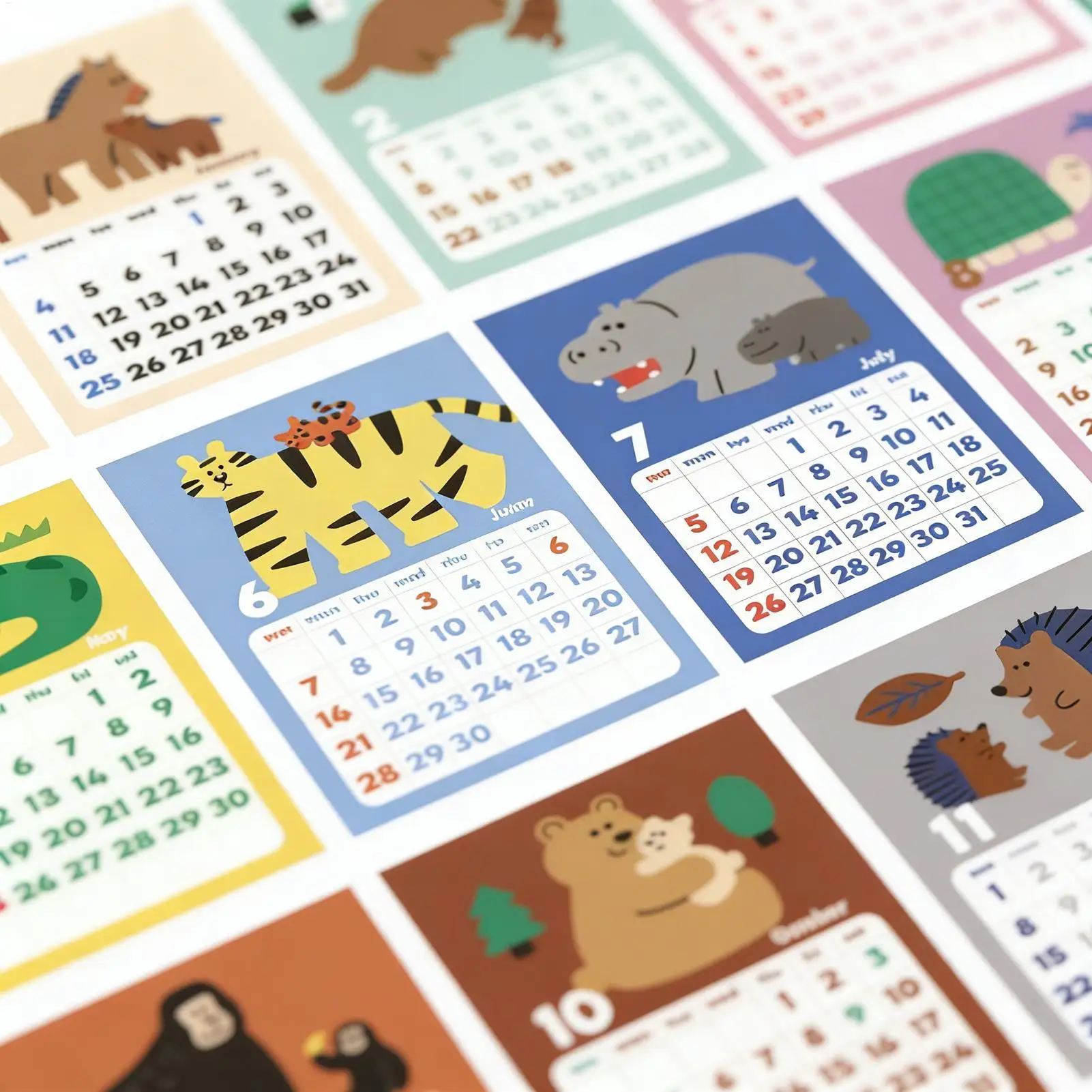 2026 Wall Calendar Funny Tear-off Cute Pony Home Decor With Rope Monthly Calendar Planner For Reading Health Mental Study School