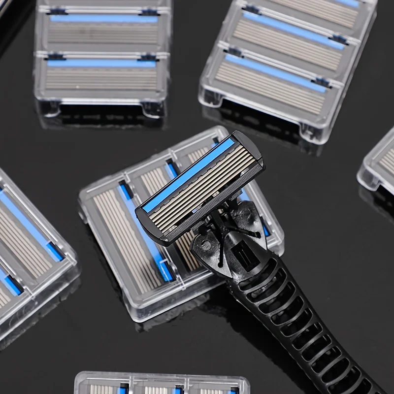 6-layer Stainless Steel Blade Men Razor Washable For Travel For Home Shaver Manual Shave Razors For Daily Face Care