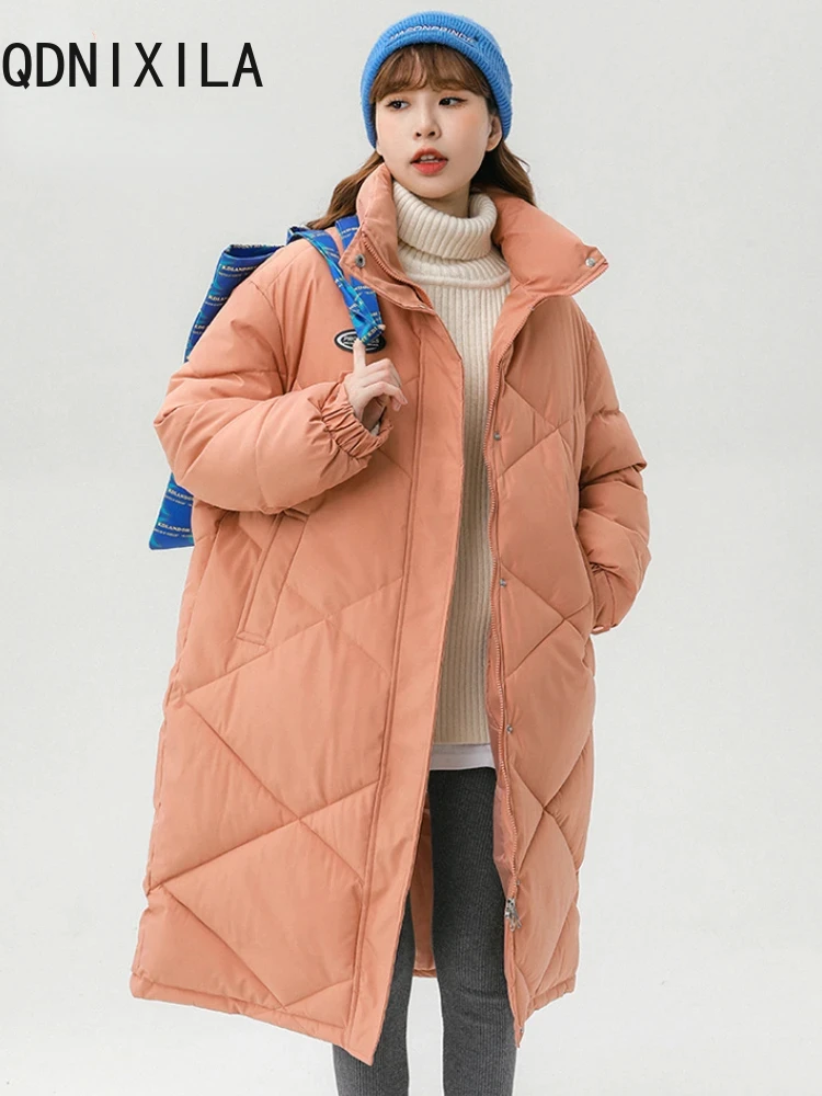 

Winter Jacket Women Casual Long Thick Warm Parka Black Oversize Padded Female Puffer Jacket Korean Quilted Jackets Cotton Coat