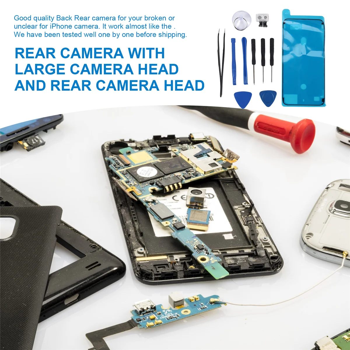 ABNP Rear Facing Camera Back Camera Main Camera Replacement for Plus 7P with Repair Tools