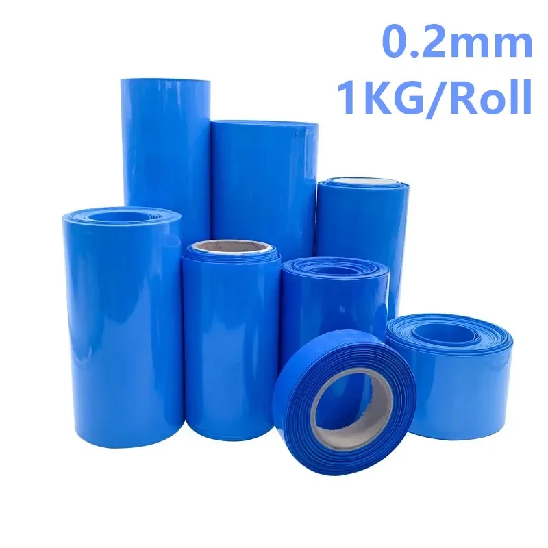

1KG 0.2mm Thick Insulated PVC Heat Shrinkable Tube Shrink Film Battery Insulation Sleeve 18650 Lithium Battery Pack Insulated