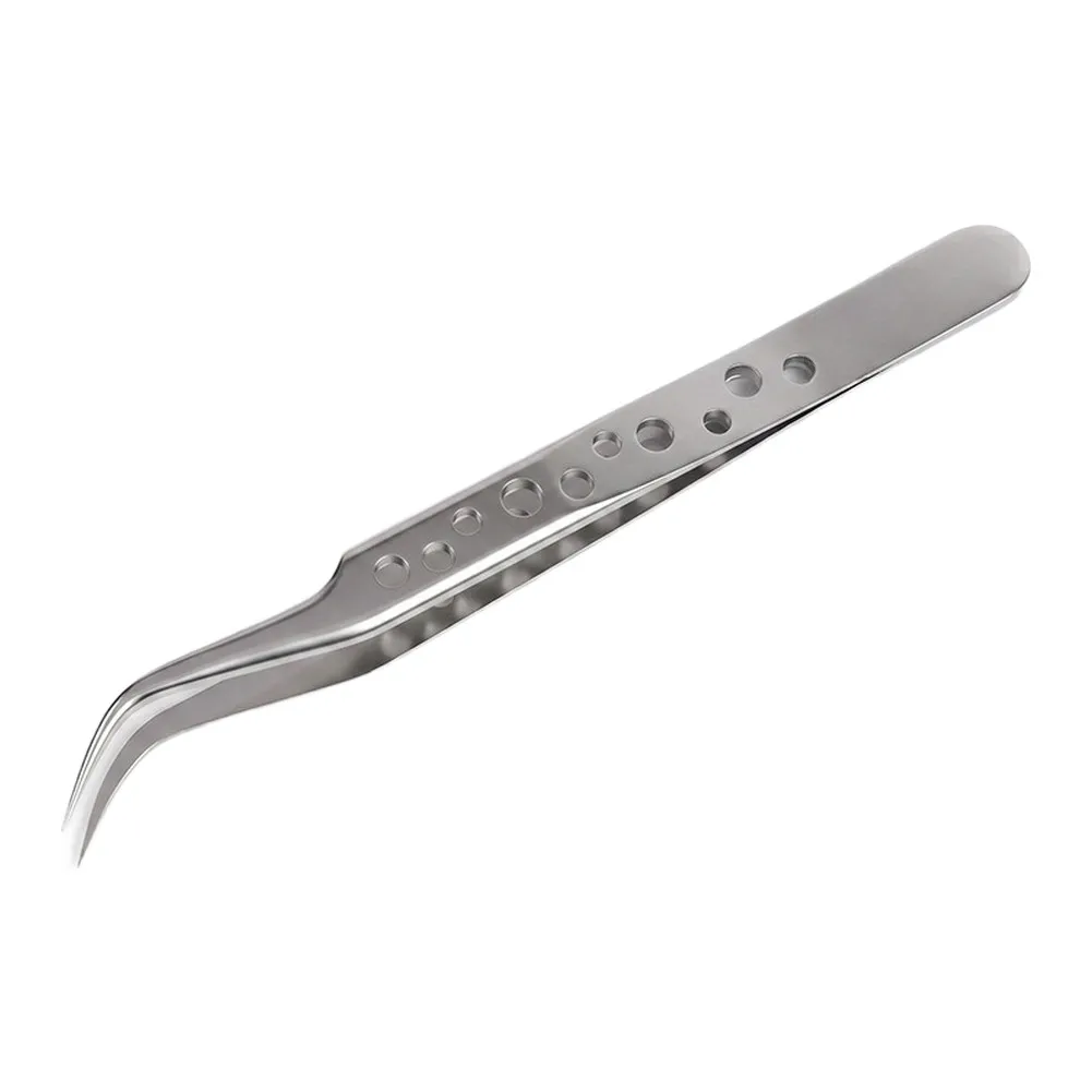 HMT-11 HMT-15 Stainless Steel Tweezers With Heat Dissipation Holes For Mobile Phone Repair Soldering Chip Resistor Handling Tool