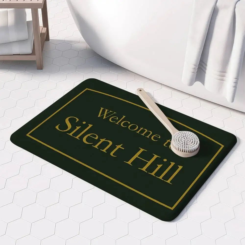 

Welcome To Silent Hill Entrance Floor Mat Printed Large Carpets Room And Bedroom Carpets Bathroom Anti Slip Door MATS Small Ca