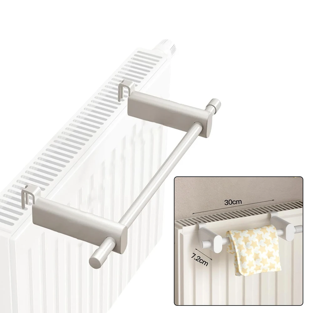 High Temperature Resistant Holder Bathrobe Hanger Compact Towel Rack Heating Towel Holder Carbon Steel Construction