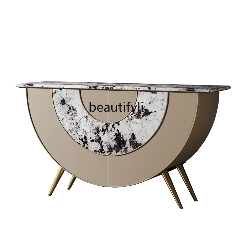 

Asmt52 Light luxury Xuanguantai storage storage cabinet Post-modern simple marble high-end dining side cabinet