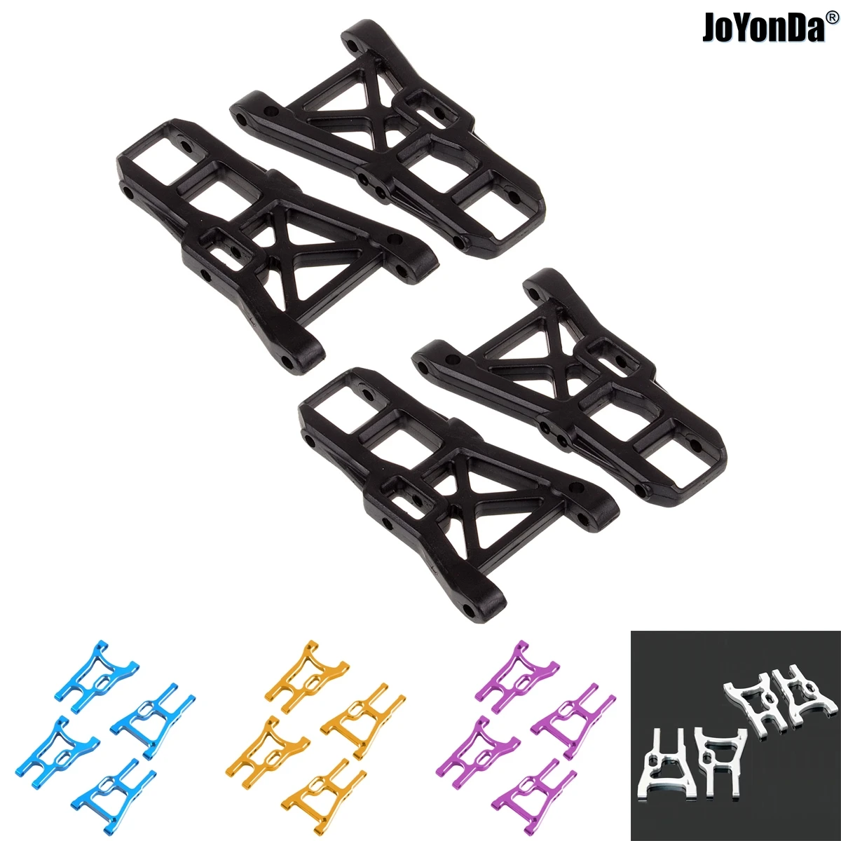 Plástico / Aluminio # 02007 Trasero # 02008 Brazo de suspensión inferior delantero para RC 1/10 HSP 94101 94102 94103 94123