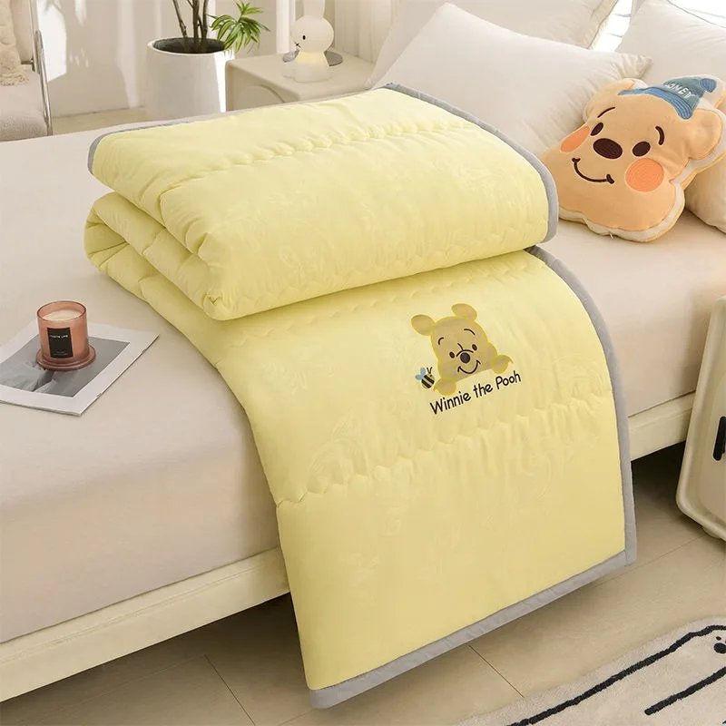 Disney Cartoon Cute Mickey Stitch Pooh Bear Men's and Women's Summer Air Conditioner Student Dormitory Fashionable Summer Quilt