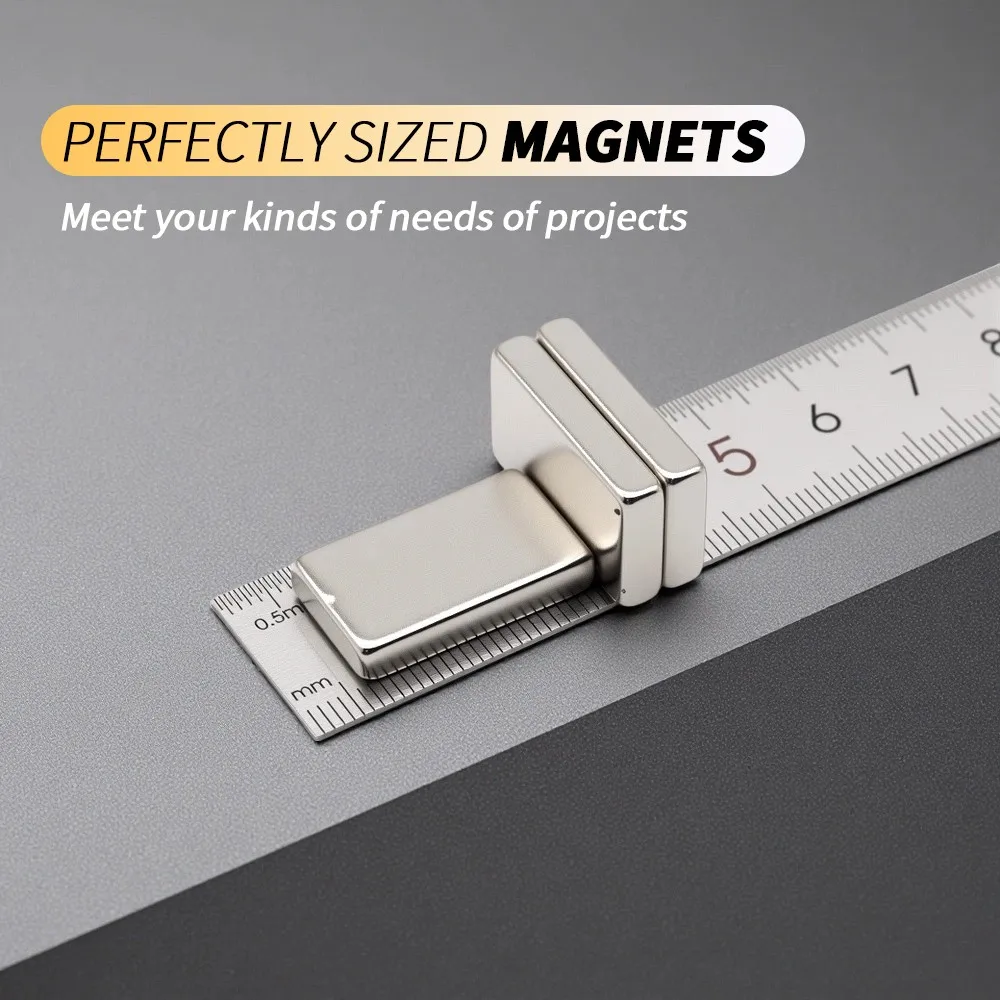 25x15x5mm Square Neodymium Magnet Block N35 NdFeB Magnets Strong Rectangle Magnets for DIY Craft Tool Holding Home Workshop