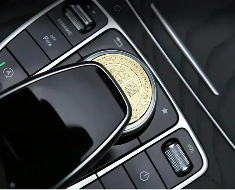 1pc 48mm Car Central Control Multimedia Knob Cover Sticker For Mercedes Benz AMG GLC GLE CLA GLA W205 W211 W213 Car Accessories