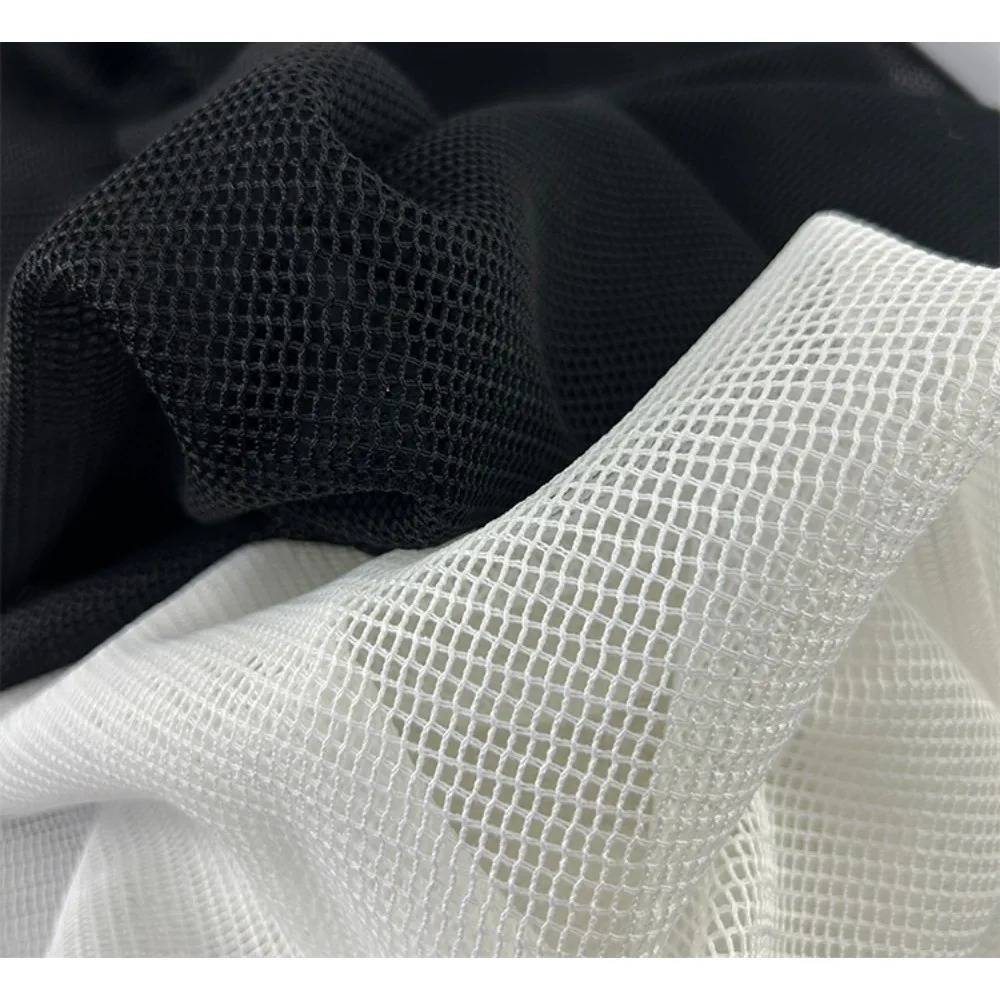 3D Warp Knitted Wide Mesh Fabric Fishnet Gauze Fabric See-through Mesh Clothing Diy Creative Wedding Dress Designer Fabric