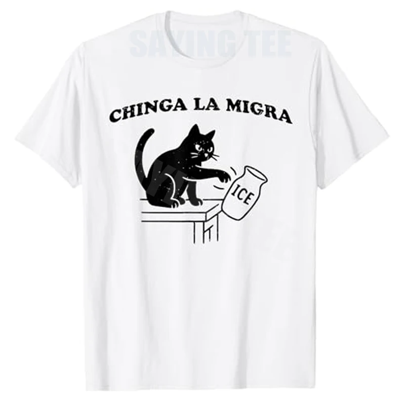 Camiseta Divertida con Estampado de Gato Contra el Hielo, Camiseta con Diseño de Gato Sarcastico y Frases Divertidas, Moda Femenina, Top Novedoso