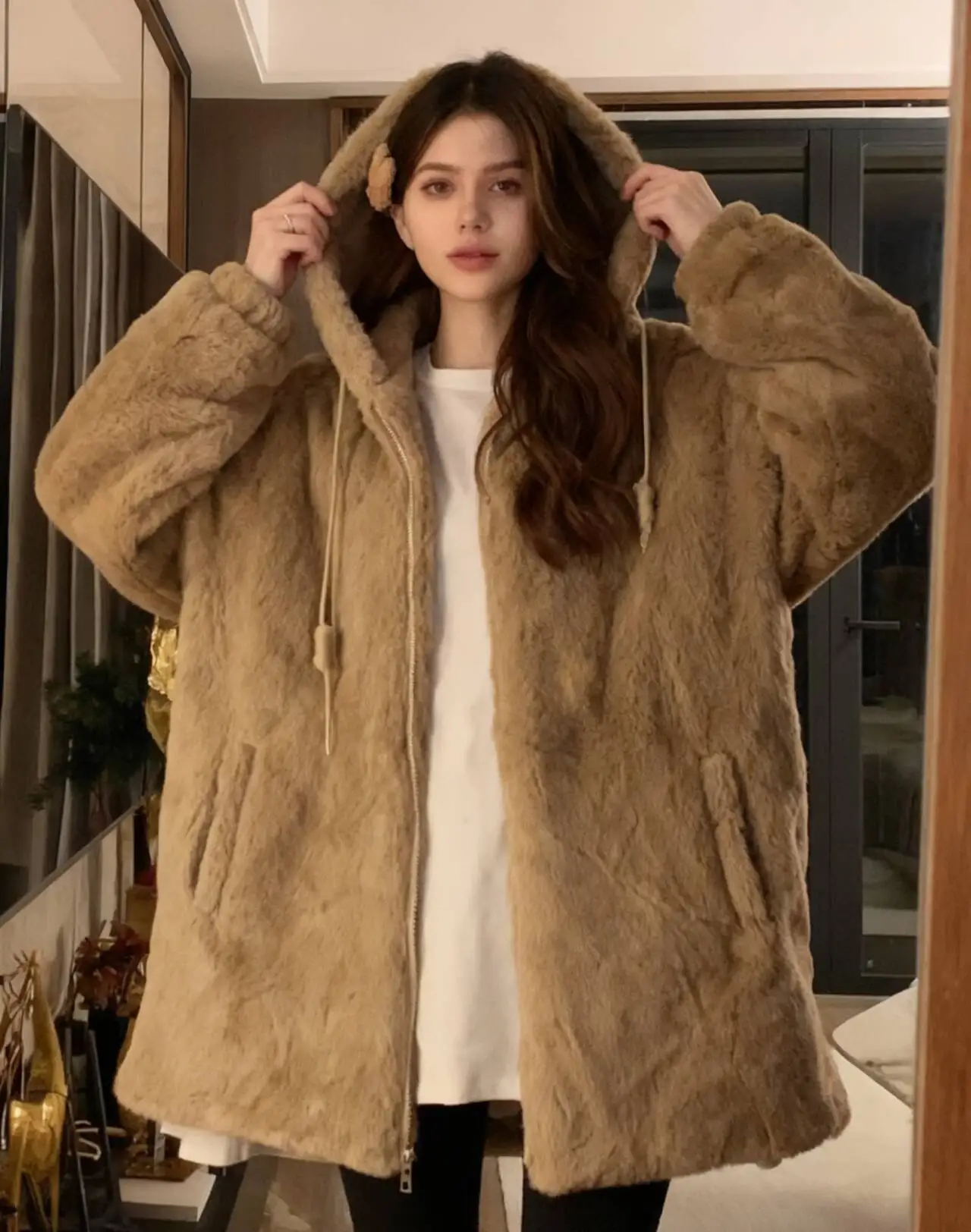 

Parkas Womens Vintage Winter Polyamide Stuffed Multi-Pockets Heavyweight Adjustable Drawcord Concealed Pressed Water-Repellent