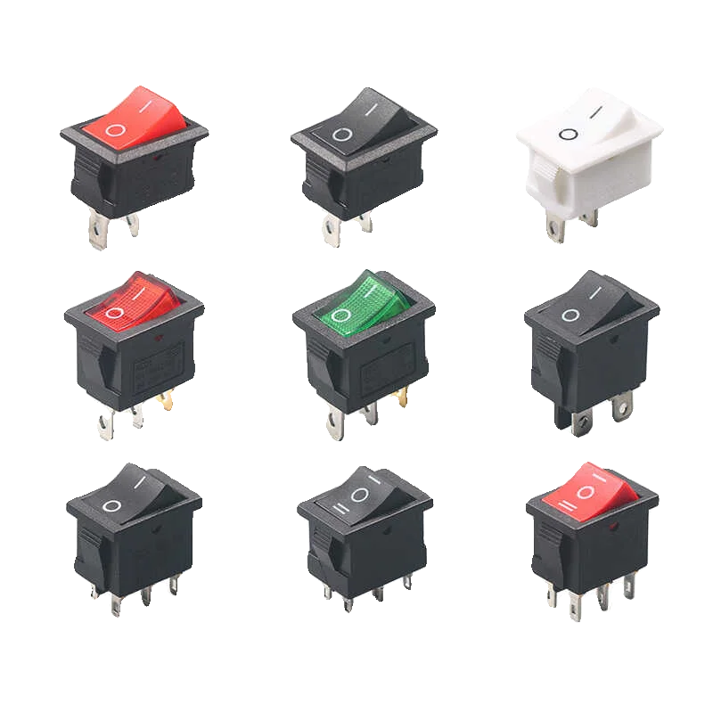 KCD1 Series Boat Rocker Switch 2/3/4/6 Pins 21*15mm Power Supply Plate Switch