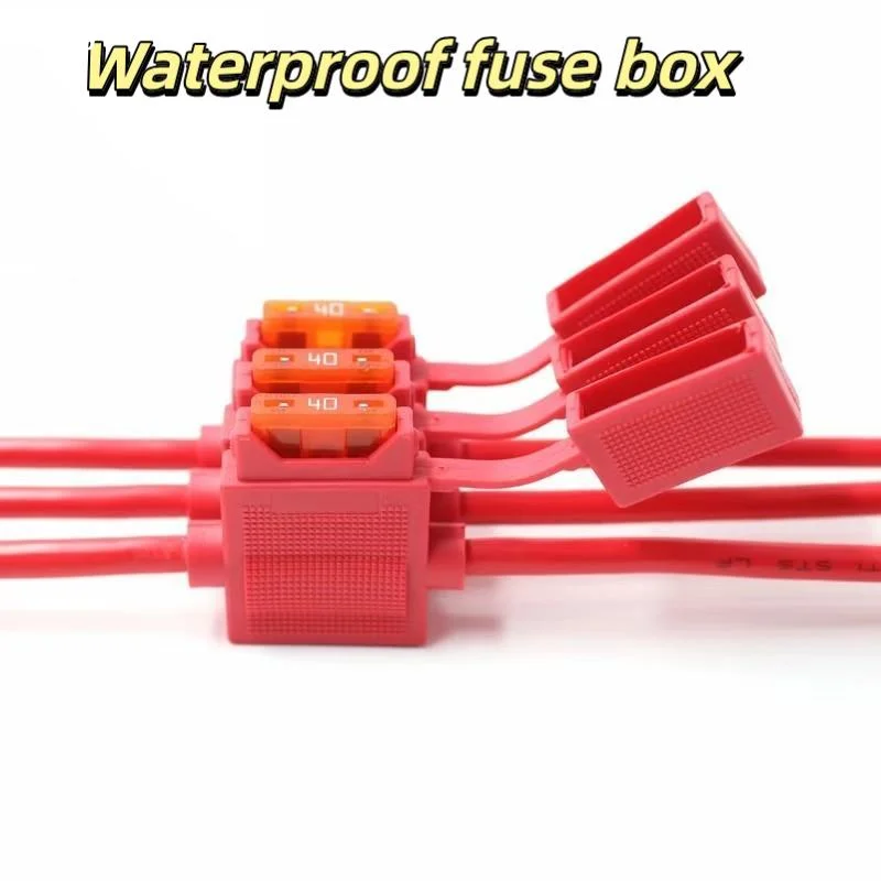 1/5 Pack Waterproof Inline Blade Fuse Holder With 40A Fuse Dustproof Cover For Car Truck Automotive Electrical Repair