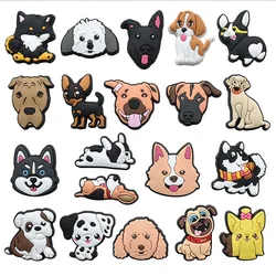 1-20Pcs Cartoon Dog Series Shoe Charms Clogs Bogg Bag Bubble Slides Sandals PVC Shoe Decorations Accessories Buckle Fancy Gifts