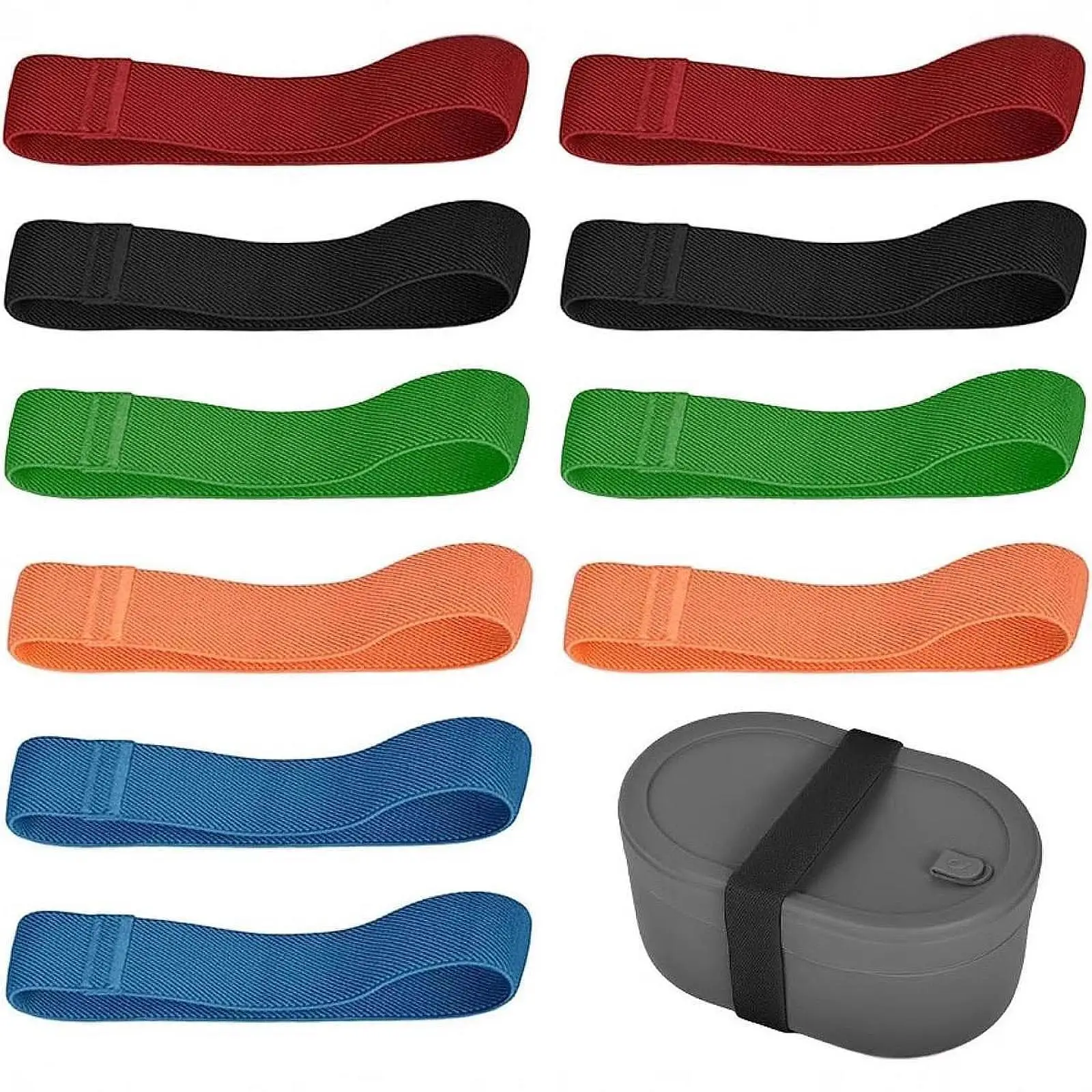 

10 Pieces Bento Box Straps Heavy Duty Elastic Bands for Home Camping Outdoor