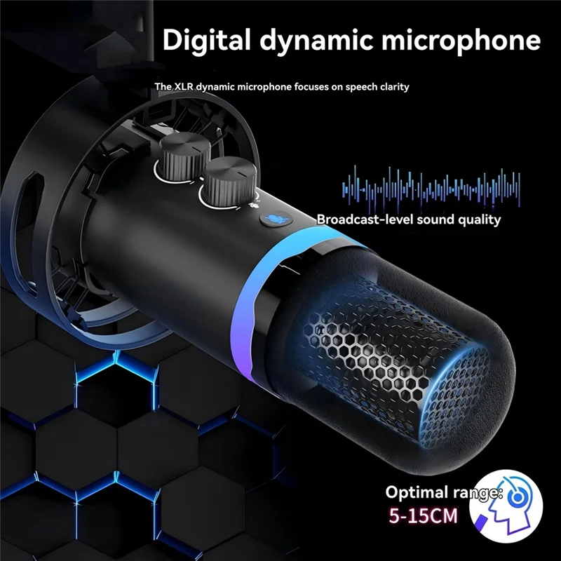 AA60-Tripod Included Q1 Professional Dynamic Condenser Microphone For Computer Mobile Phone Live Broadcast For Recording