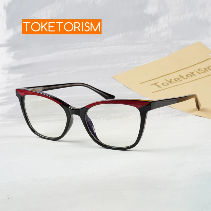 

Toketorism TR90 Fashion Spectacles For Women Trendy Prescription Glasses Frames Vintage Oculos 5202