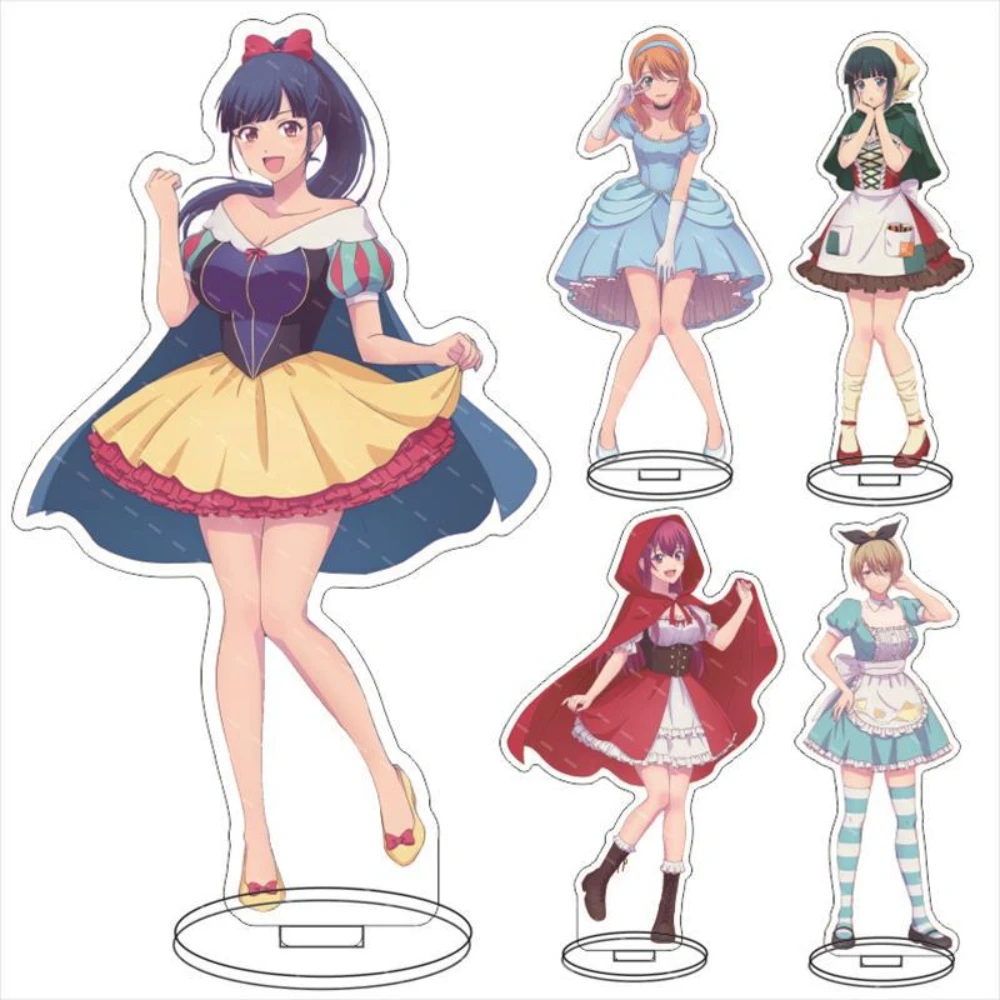 Anime The Café Terrace and Its Goddesses Acrylic Stand Model Figures Hayato Kasukabe Ōka Makuzawa Cosplay Model Plate Gifts