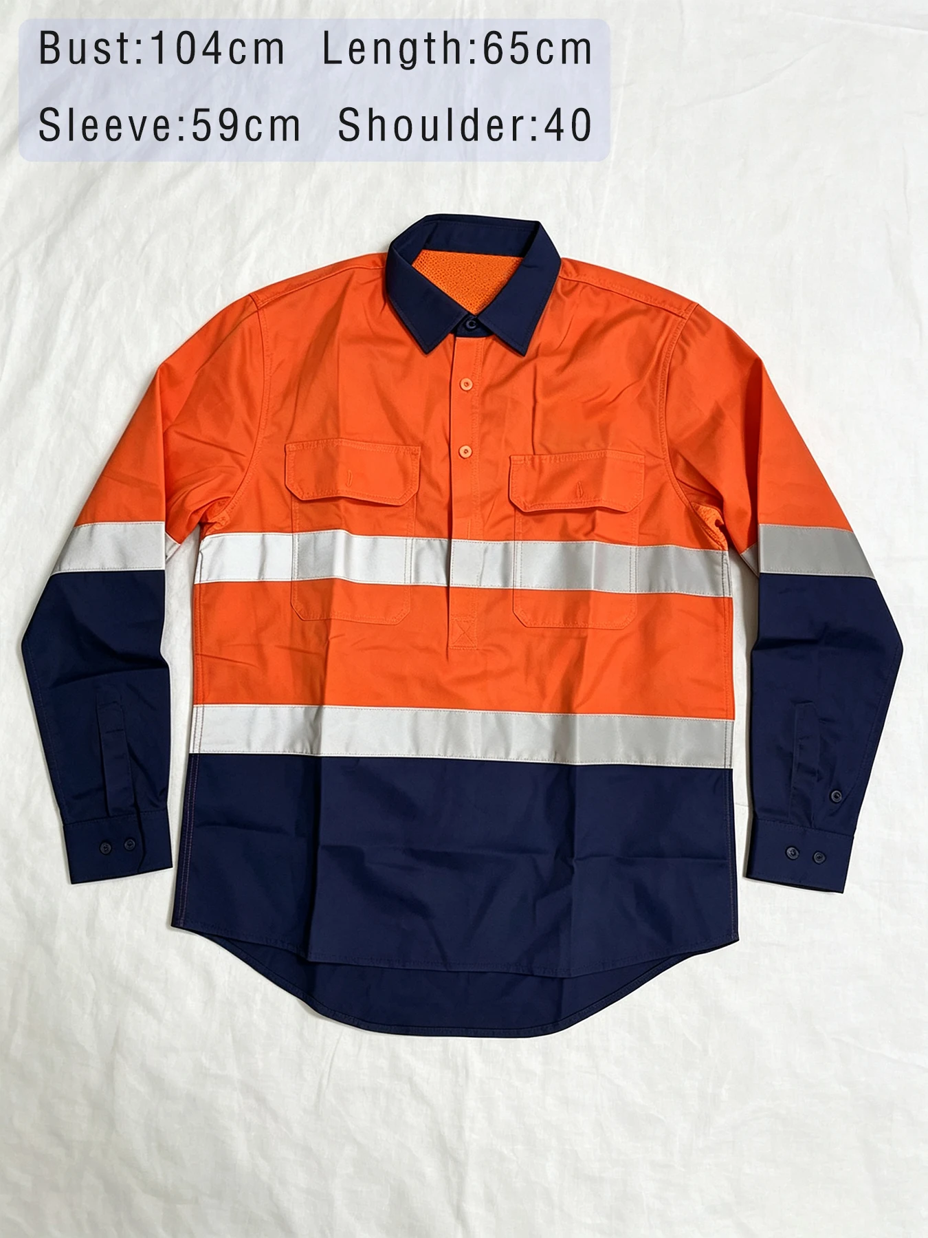 High Visibility Safety Shirts Shirts with Reflective Tape Work Shirts for Men women cotton flame retardant and fireproof Shirts