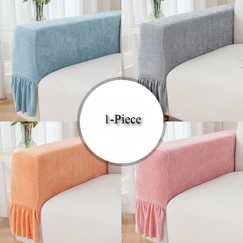 Housse d'accoudoir en Chenille, 1 pièce, housse de chaise extensible, housses de canapé, housses de canapé simples, protection de meubles pour le salon