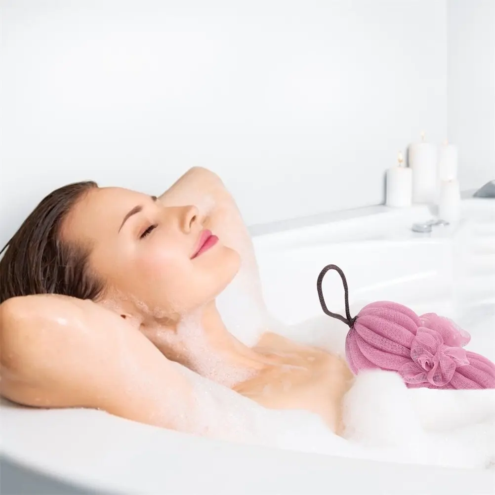 conjunto-de-3-bolas-de-banho-em-lufa-rosa-esponja-macia-para-esfoliacao-e-limpeza-da-pele-ideal-para-uso-diario-em-casa