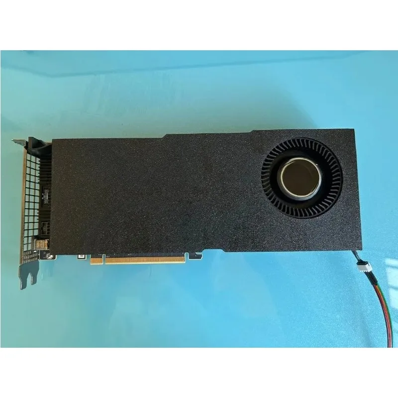 Whtie Black Blue AMD Mi50 Graphics Card Cooling Modification with Built-in Turbo Fan