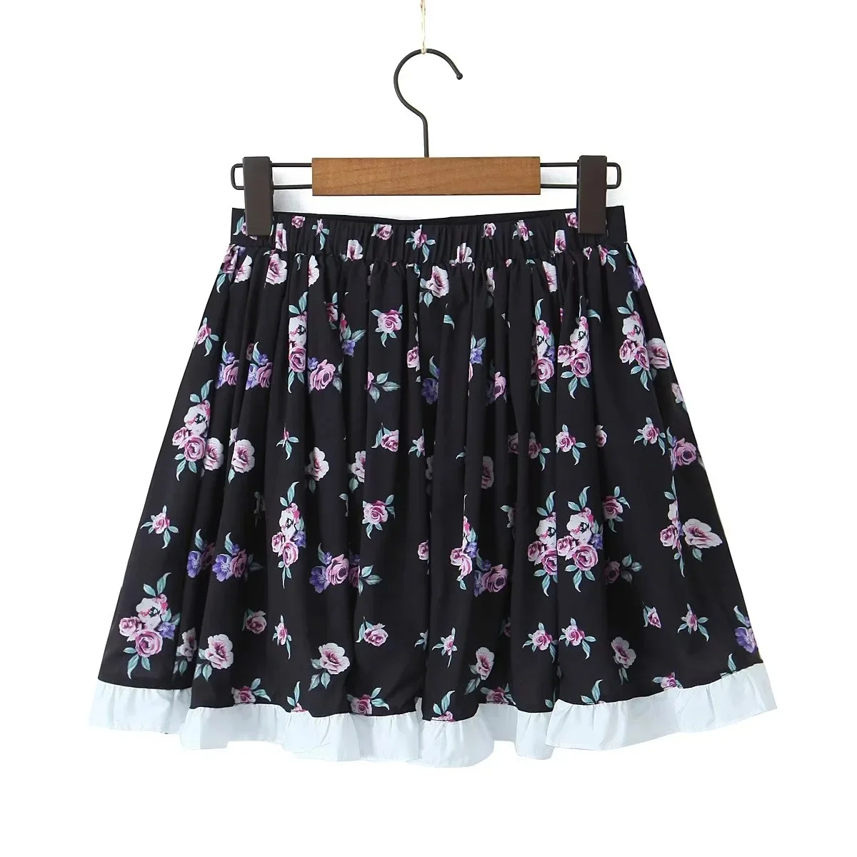 

newest women skirts flower printed fashion sexy mini skirts