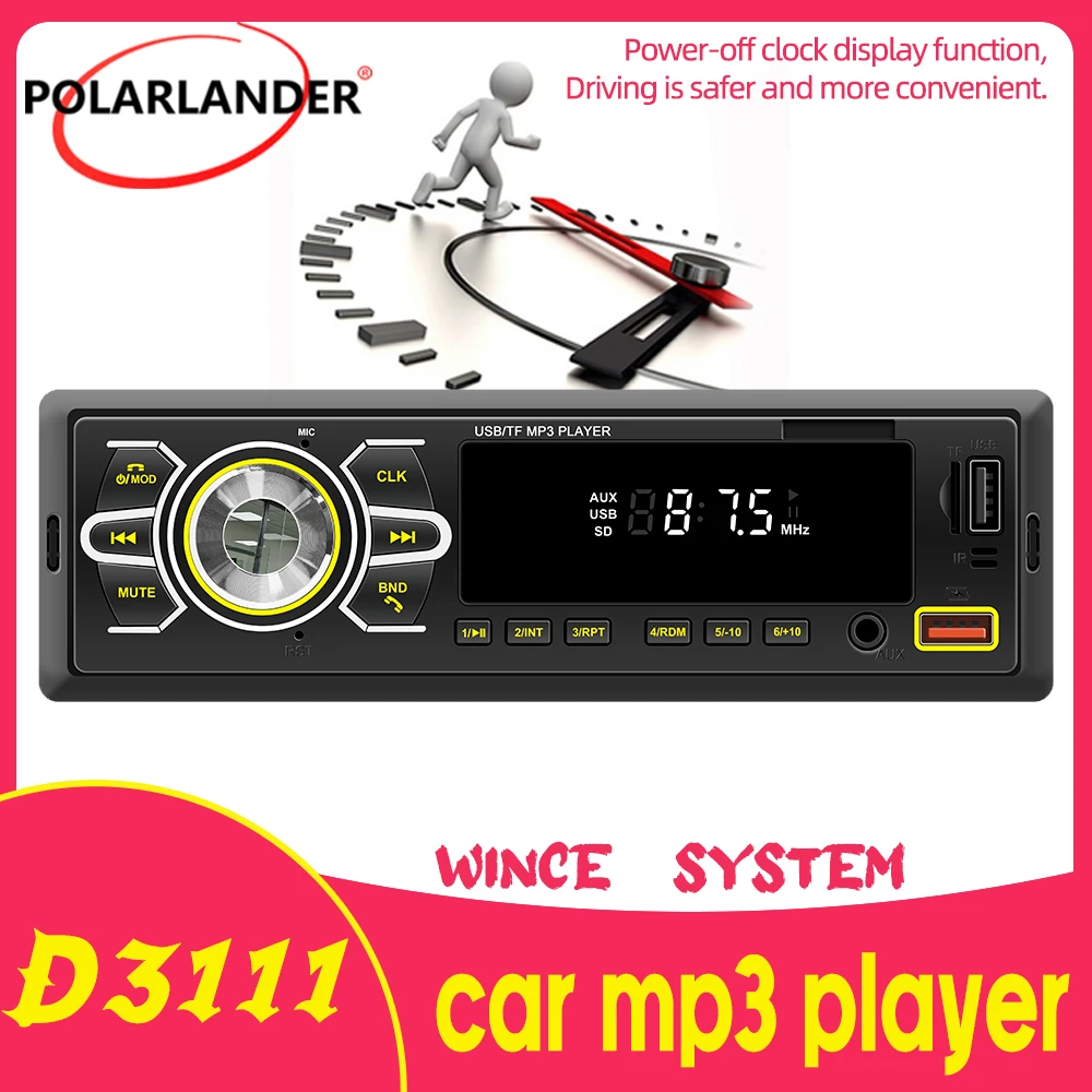 B3111 1DIN Car Radio B3111 1DIN Car Radio Stereo Remote Control Digital Bluetooth Audio Music Car Radio Mp3 Player USB/AUX-In