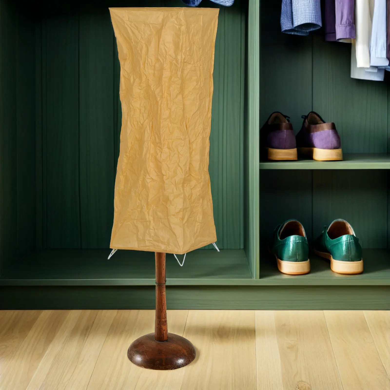 Japanese Paper Floor Lamp Shade Replacement Foldable Lightweight Minimalist Design Soft Diffused Lighting for Reading Relaxation