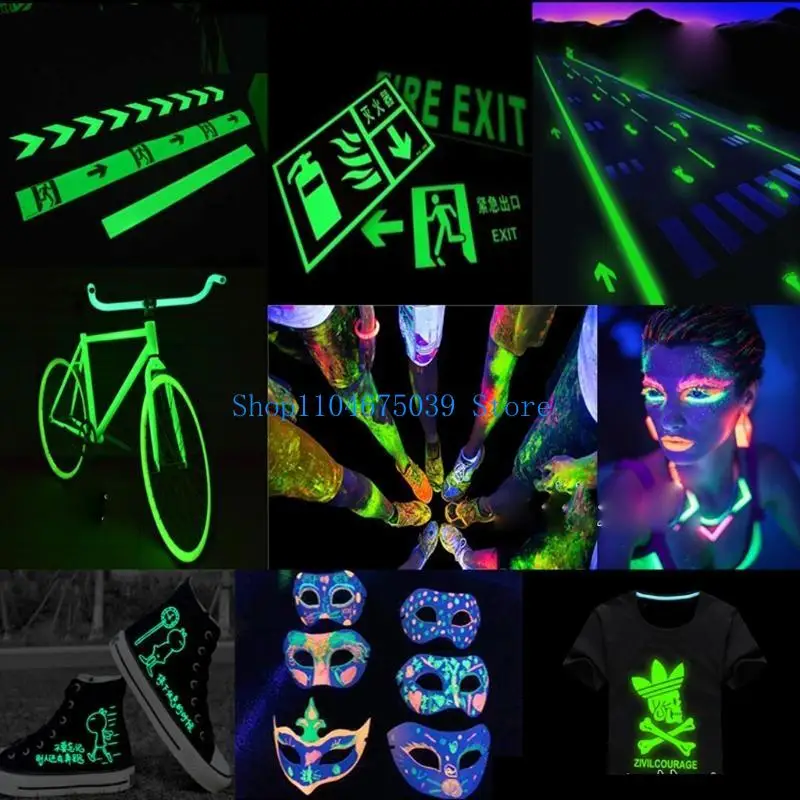 5asd 12 Colors Fluorescent Glow-in-the-Dark Powder Pigment DIY Jewelry