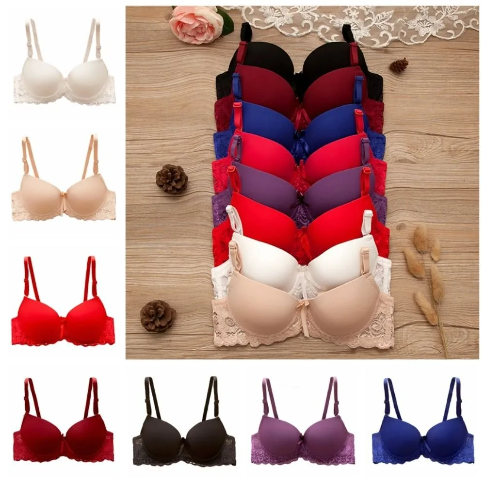 Mode Mesh Spitze Tiefem V Bh Anti-schlaffe Dessous Unterwäsche Frauen Dessous Süße Push-Up Bhs Frauen