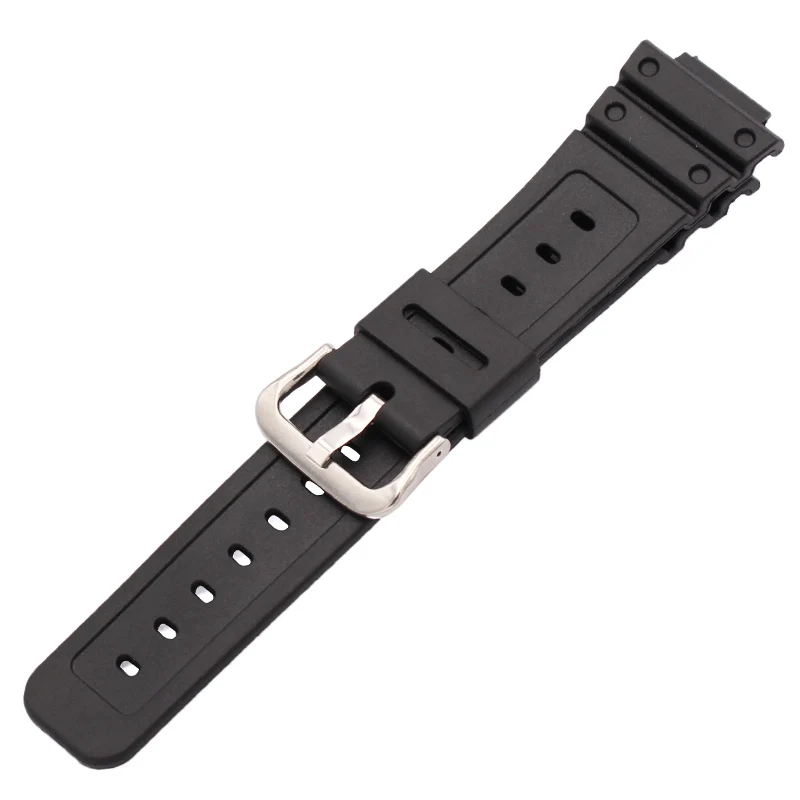 Sports Silicone Watch Band Strap Men\'s Black Rubber Wristband for 5600 Series Accessories