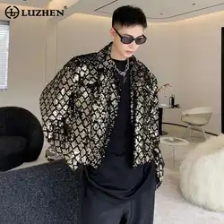 LUZHEN Splicing Sequins Design Trendy High Street Short Jackets Original Spring Men's Stylish Korean Reviews Many Clothes LZ7772