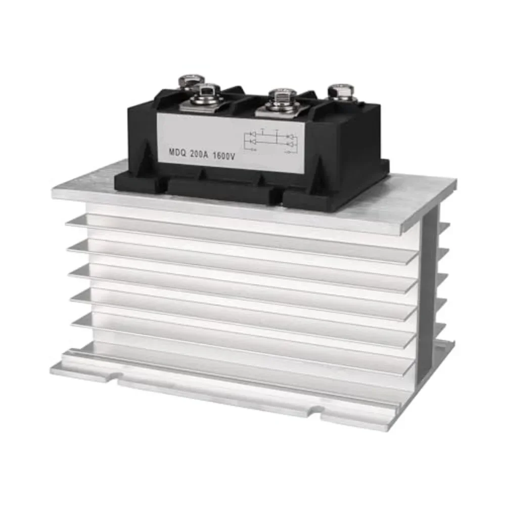 

200A 1600V Bridge Rectifier With Aluminum Heat Sink For PWM Converters DC Motor Excitation Power Supplies Electrical Equipment