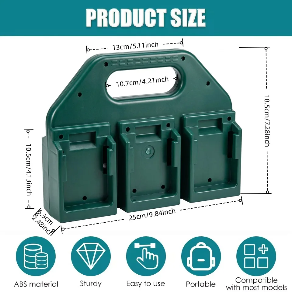 4/6-Fach Batteriehalter für Dewalt Makita Milwaukee 18V/14,4V Li-Ionen-Akkus mit Tragegriff – Detail 5