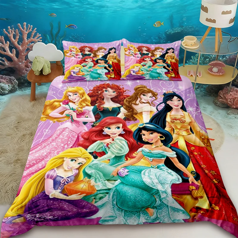 

Snow White Duvet Cover Princess Series Fairy Tale Cartoon Bedding Set for Queen King Size Bedroom Decor Girls Birthday Gifts
