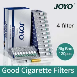 JOYO Disposable Smoking Filter Pipe 120pcs Set 4 Layer Filter Cigarettes Tube Holders Reduce Tar Cleaning Container Health Care