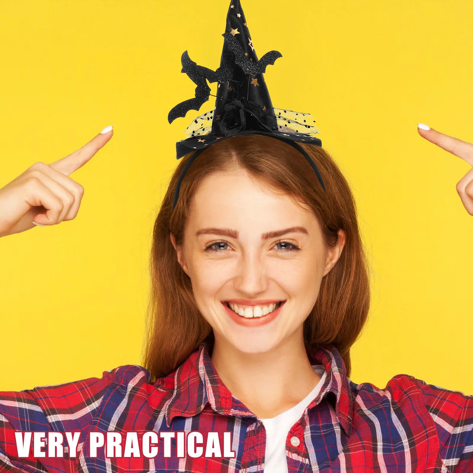 1 pièces chapeau de sorcière bandeau dentelle noire Halloween fête Costume accessoire pour les femmes déguisement mascarade événement petit magicien