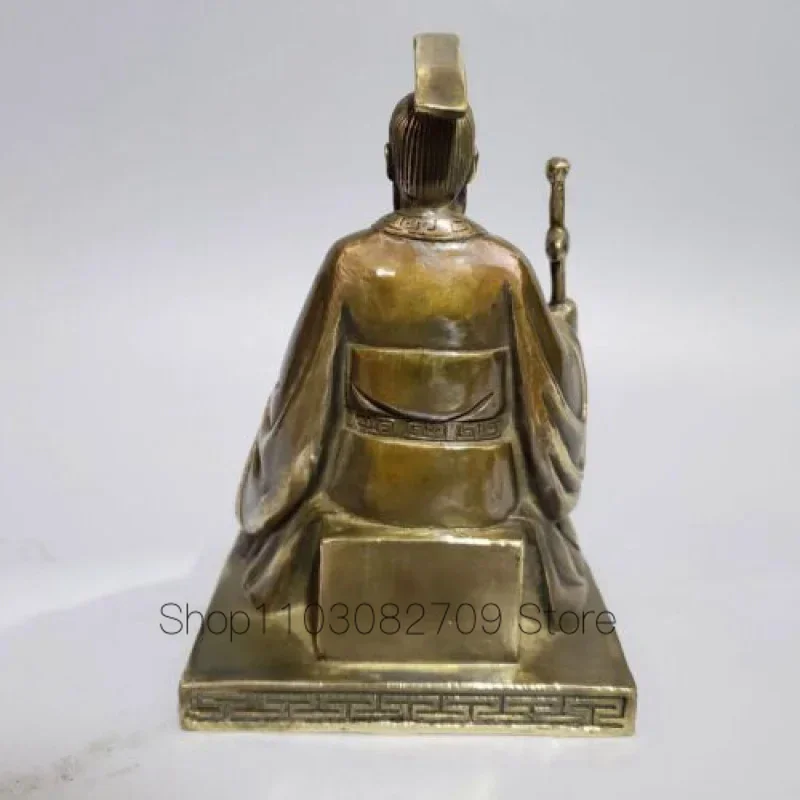 Pure Bronze Yellow Emperor Xu Yuan Bronze Ancestor Carving Ornament