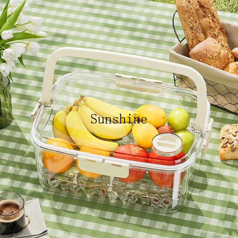 Food grade bento box portable outdoor camping picnic fruit storage