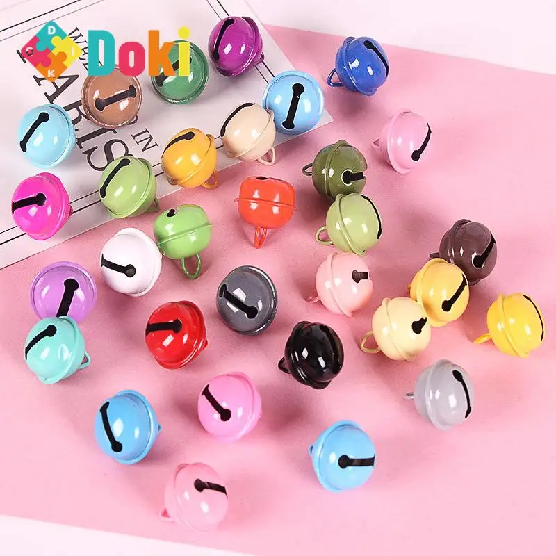 

DokiToy 22mm Colorful Small Bell Accessories Keychain Candy Colored Metal Paint Bell Christmas Tree Decoration Pet DropShipping